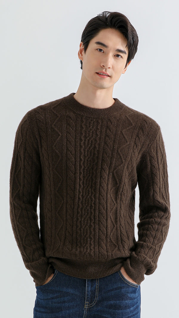 Men's Shambala 100% Yak Eternity Cabled Sweater