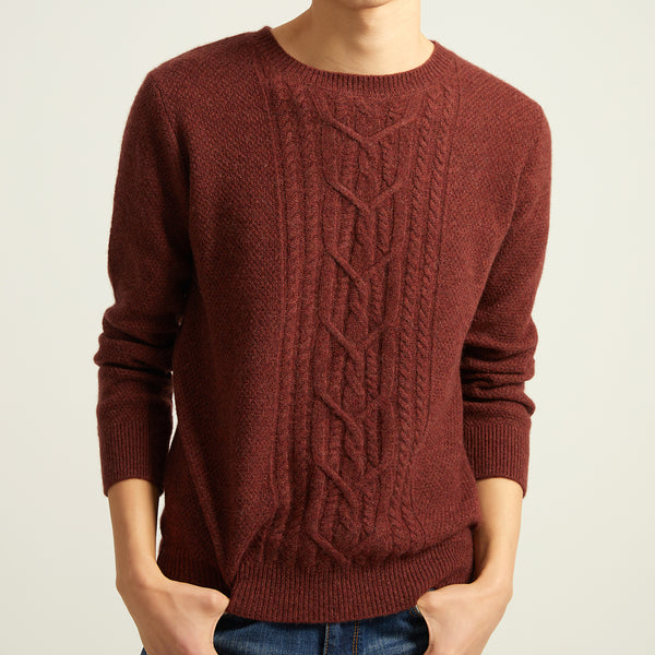 Men's Shambala 100% Yak Cabled Sweater