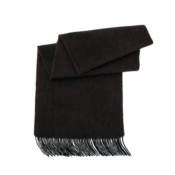 丝原牦牛绒围巾（深棕/黑）