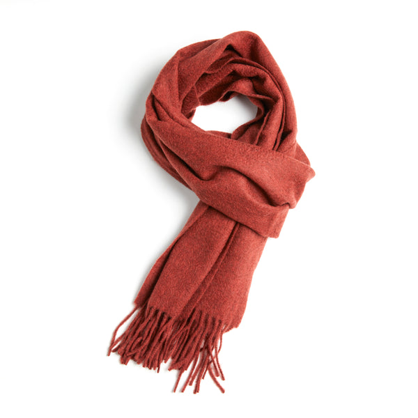 丝原牦牛绒围巾（铁锈红）