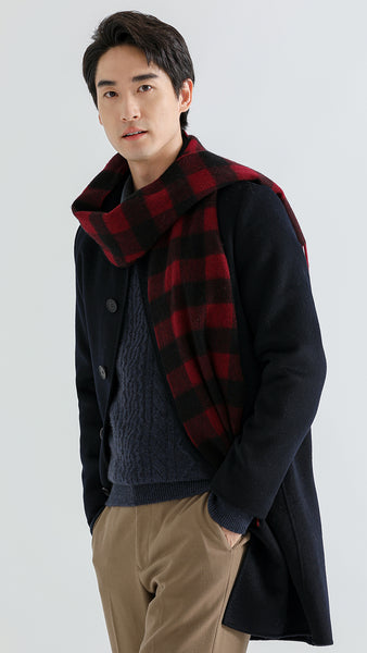 Yak Wool Men's Classic Navy Coat – SHOKAY