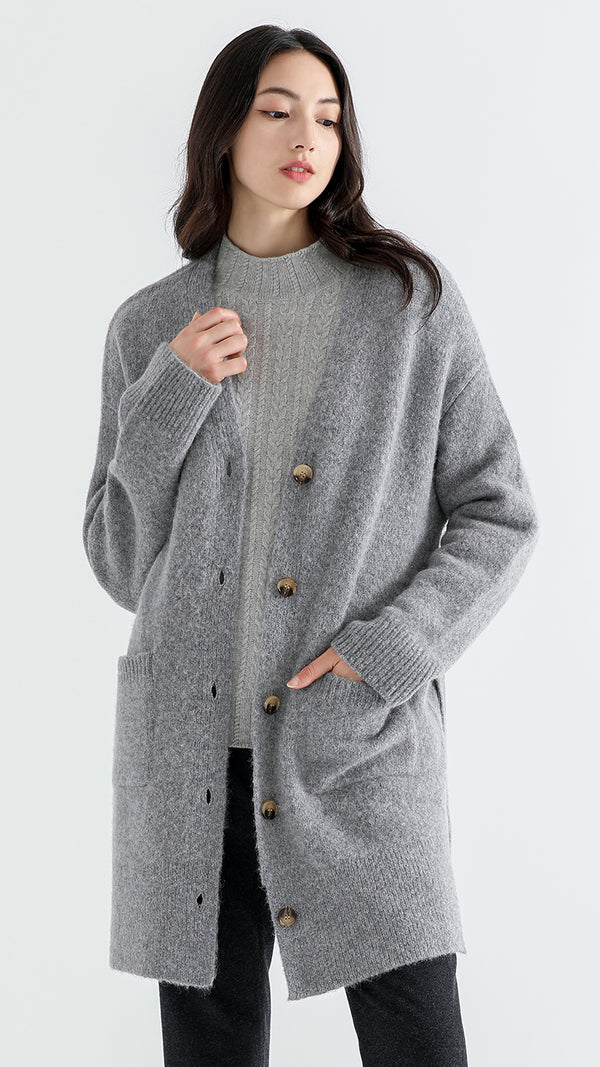 Above Land Classic Long Cardigan