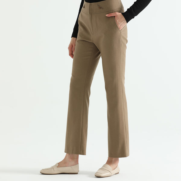 Women's Cropped Woolen Pants